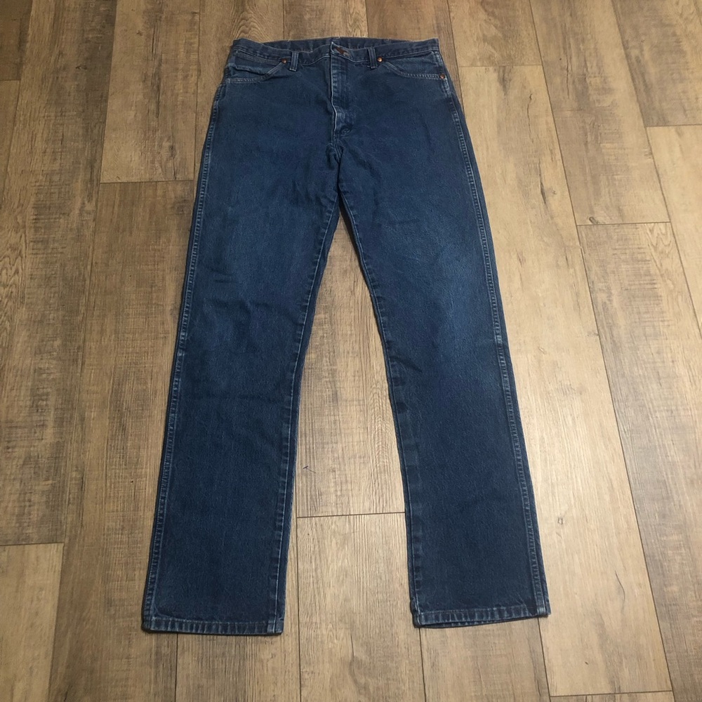 Wrangler mens jean 36x36 13MWZ original cowboy cut blue denim work pants